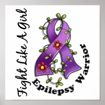 Fight Like A Girl Epilepsy 29.4 Poster