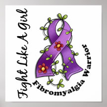Fight Like A Girl Fibromyalgia 29.4 Print