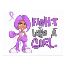Fight Like a Girl General Cancer 42.8.png Post Cards