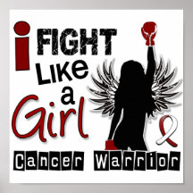 Fight Like A Girl Head Neck Cancer 26.2 Poster