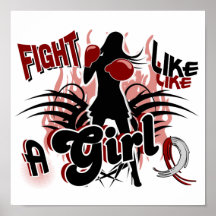 Fight Like A Girl Head Neck Cancer 35.8 Print