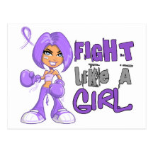 Fight Like a Girl Hodgkin's Lymphoma 42.8.png Post Cards