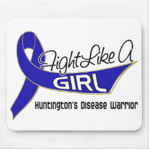 Fight Like A Girl Huntington's Disease 25.4 Mouse Pad