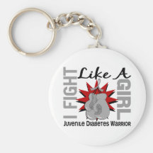 Fight Like A Girl Juvenile Diabetes 8.2 Keychains