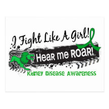 Fight Like A Girl Kidney Disease 19.1 Postcard