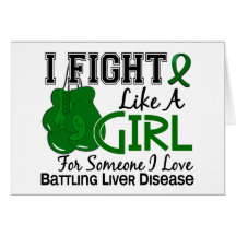 Fight Like A Girl Liver Disease 15.6 Greeting Cards