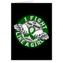 Fight Like A Girl Liver Disease 16.5 Greeting Cards