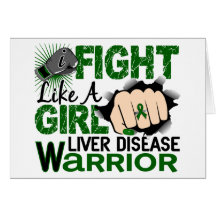 Fight Like A Girl Liver Disease 20.2 Greeting Cards