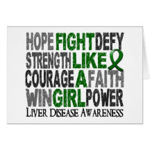 Fight Like A Girl Liver Disease 23.3 Greeting Cards