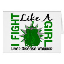 Fight Like A Girl Liver Disease 8.2 Greeting Cards