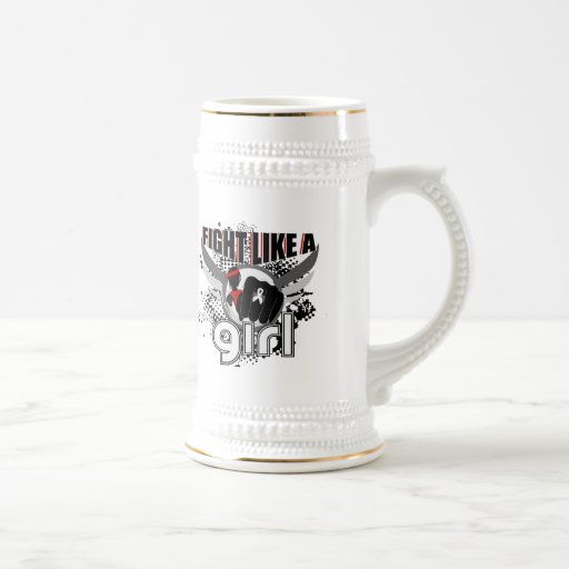 Fight Like A Girl Mesothelioma 33.8 Coffee Mugs