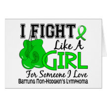 Fight Like A Girl Non-Hodgkin's Lymphoma 15.6 Greeting Card