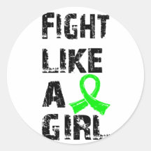 Fight Like A Girl Non-Hodgkin's Lymphoma 21.8 Round Sticker