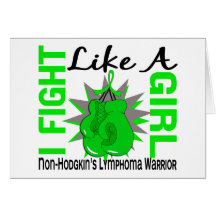 Fight Like A Girl Non-Hodgkin's Lymphoma 8.2 Greeting Cards