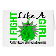 Fight Like A Girl Non-Hodgkin's Lymphoma 8.5 Card