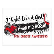 Fight Like A Girl Oral Cancer 19.1 Post Card