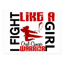 Fight Like A Girl Oral Cancer 3.2 Post Cards