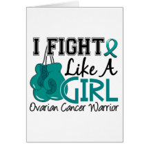 Fight Like A Girl Ovarian Cancer 15.2 Greeting Card