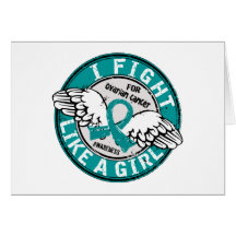 Fight Like A Girl Ovarian Cancer 16.5 Card