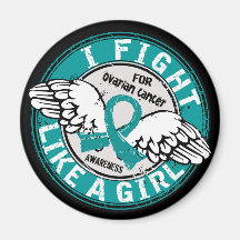 Fight Like A Girl Ovarian Cancer 16.5 Magnets