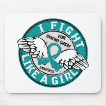 Fight Like A Girl Ovarian Cancer 16.5 Mousepads