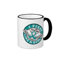 Fight Like A Girl Ovarian Cancer 16.5 Mug