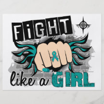Fight Like A Girl Ovarian Cancer 27.8 Full Color Flyer