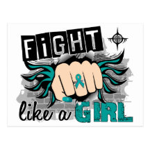 Fight Like A Girl Ovarian Cancer 27.8 Post Cards