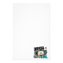 Fight Like A Girl Ovarian Cancer 27.8 Customized Stationery