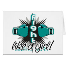 Fight Like A Girl Ovarian Cancer 32.8 Greeting Cards