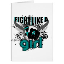 Fight Like A Girl Ovarian Cancer 33.8 Card