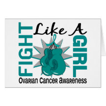 Fight Like A Girl Ovarian Cancer 8.3 Greeting Card
