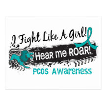 Fight Like A Girl PCOS 19.1 Post Card