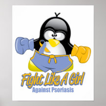 Fight Like A Girl Psoriasis Print