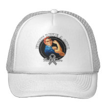 Fight Like a Girl Rosie Riveter - Brain Tumour Hat
