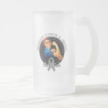 Fight Like a Girl Rosie Riveter - Brain Tumour Mug