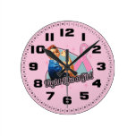 Fight Like a Girl Rosie The Riveter Breast Cancer Round Clock