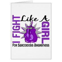 Fight Like A Girl Sarcoidosis 8.5 Greeting Cards