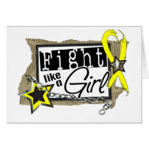 Fight Like A Girl Sarcoma 24.8 Greeting Card