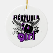 Fight Like A Girl Sjogren's Syndrome 33.8 Christmas Ornaments