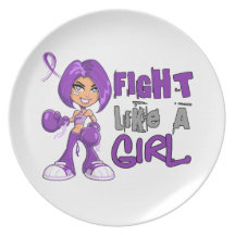Fight Like a Girl Sjogren's Syndrome 42.8.png Dinner Plate