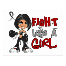Fight Like a Girl Skin Cancer 42.8.png Post Card