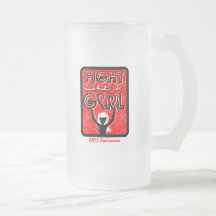 Fight Like A Girl Slogan Sign AIDS Coffee Mug