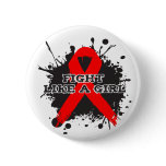 Fight Like A Girl Splatter - AIDS Pin