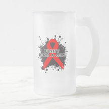 Fight Like A Girl Splatter - AIDS Coffee Mug