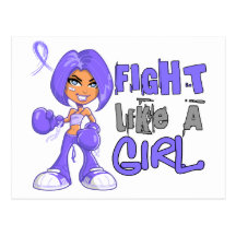 Fight Like a Girl Stomach Cancer 42.8.png Post Card