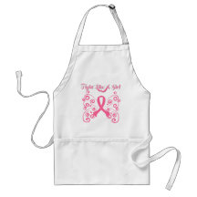 Fight Like a Girl Stylish Butterfly Breast Cancer Aprons