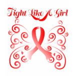 Fight Like A Girl Stylish Butterfly Oral Cancer t-shirts