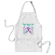 Fight Like A Girl Stylish Butterfly Thyroid Cancer Apron