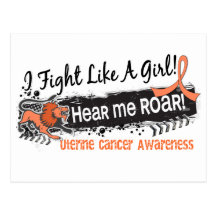Fight Like A Girl Uterine Cancer 19.1 Post Card